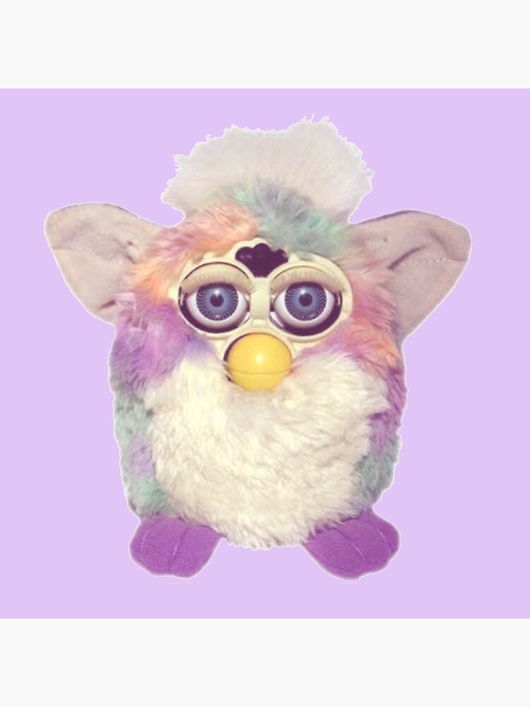 Impression rigide avec l'œuvre « Stickers Furby violet » de l'artiste  Magicbees