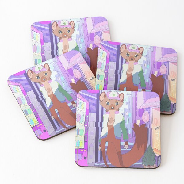 Item preview, Glitch Street, 80s Vaporwave Furry Fandom Art designed and sold by CraftyMartenArt.