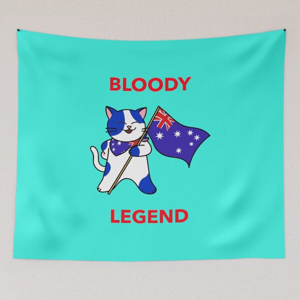 Item preview, Aussie Bloody Legend Cat Tee designed and sold by stevencox26.