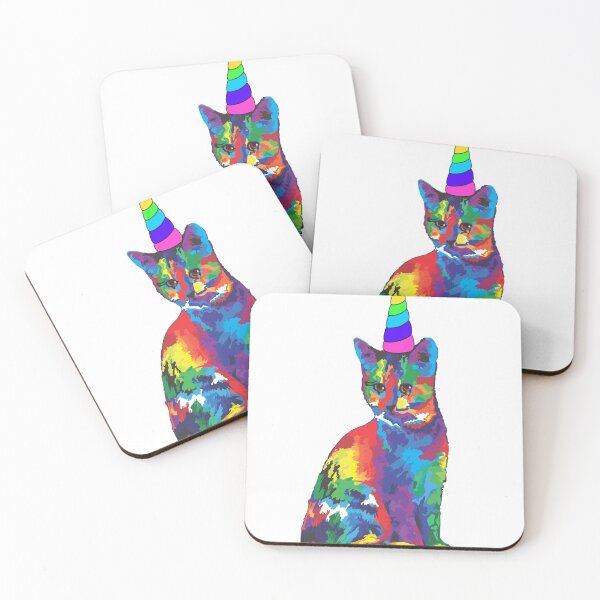Item preview, Rainbow unicorn cat designed and sold by Designhub14.