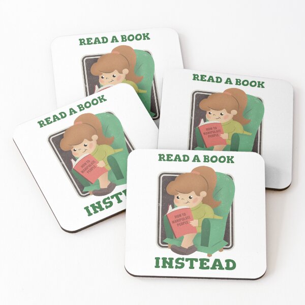 Item preview, read a book instead funny design featuring a girl reading a book on how to manipulate people designed and sold by PabsCellaneous.
