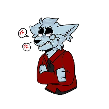 Artwork thumbnail, Grumpy wolf by RottenMeat