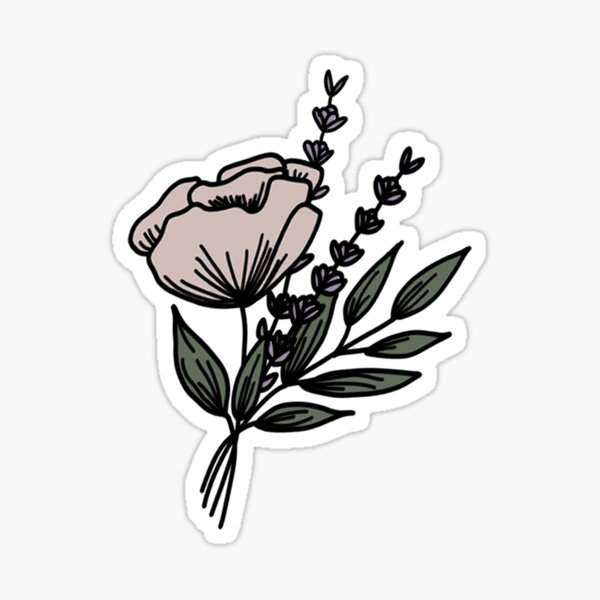 Wildflower Bouquet Transparent Sticker — Botanical State of Mind