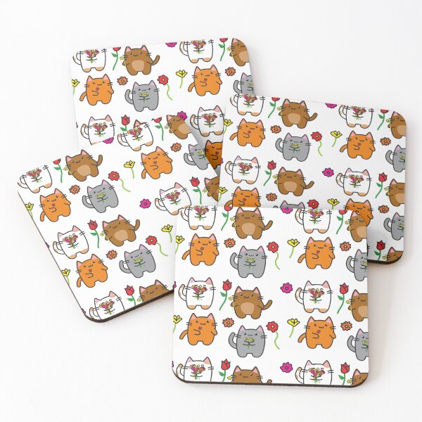 Item preview, Cats and flowers designed and sold by IceCreamCat.