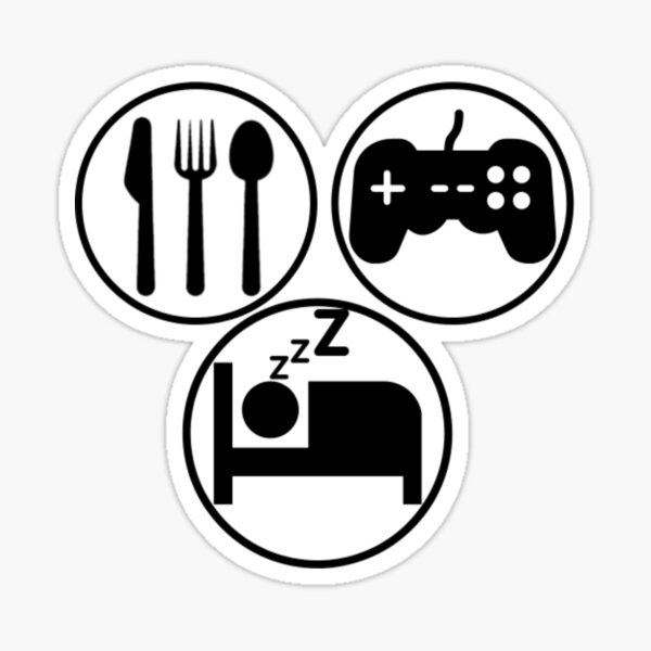 Item preview,  Eating gaming sleeping  designed and sold by Tej0711.