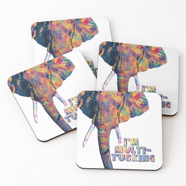 Item preview, Funny Elephant Multitusking designed and sold by Give Me that Pencil.