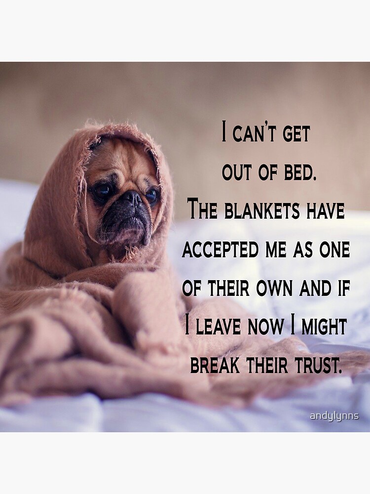 "I Can't Get Out Of Bed" Sticker for Sale by andylynns Redbubble