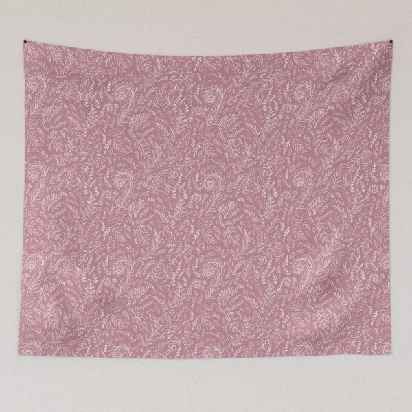 Item preview, Swirling Ferns in Rosey Pink designed and sold by thesweetestfern.