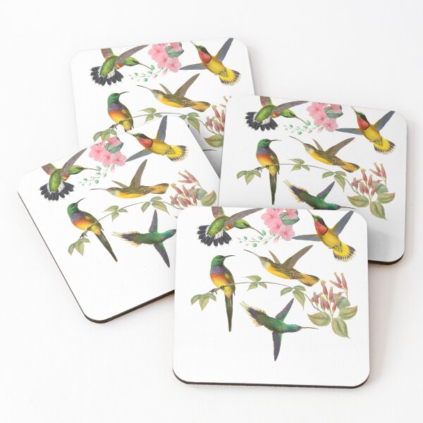 Item preview, Hummingbird Lover Flowers and Flying Hummingbirds Wild Bird Gift Birder Bird Watching Gift designed and sold by madeulaugh.