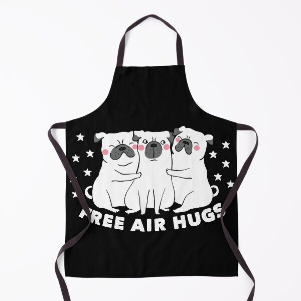 Item preview, Free Air Hugs Cute Pug Dog Puppy Social Distancing designed and sold by Zeelicious Designs.