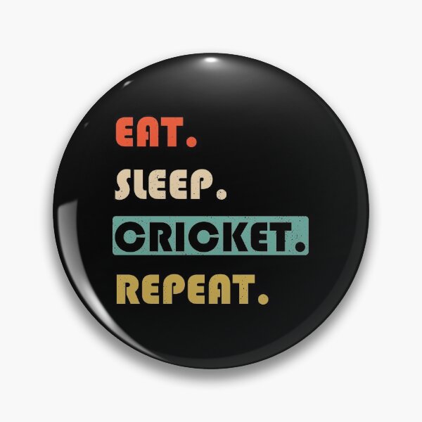 Item preview, Eat Sleep Cricket Repeat Funny Sport designed and sold by artworkbyrihen.