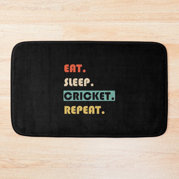 Item preview, Eat Sleep Cricket Repeat Funny Sport designed and sold by artworkbyrihen.