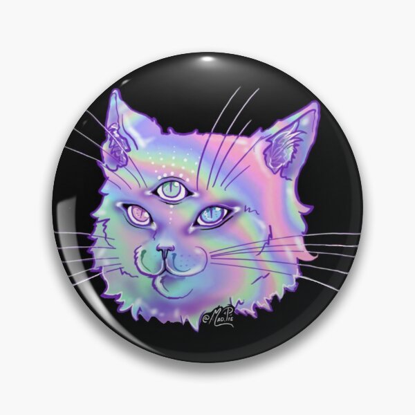 Item preview, Three Eyed Cat Pin designed and sold by Mad-pie.
