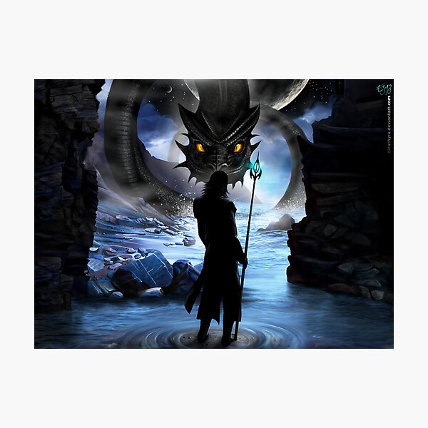 Loki and Jormungandr Photographic Print