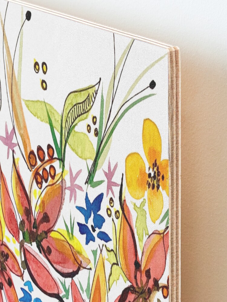 Alternate view of Hawaii Sings with Flowers Mounted Print