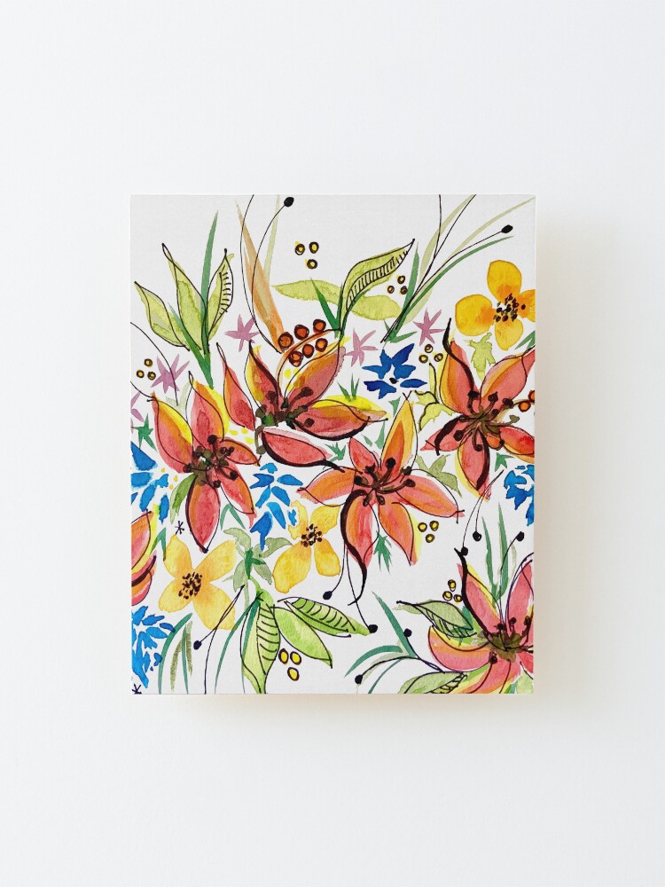 Alternate view of Hawaii Sings with Flowers Mounted Print
