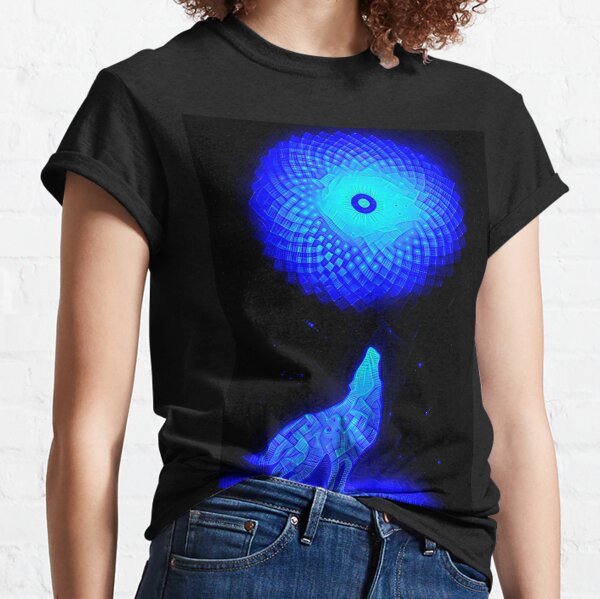 Fractal Moon Cry by Spaced Painter Classic T-Shirt