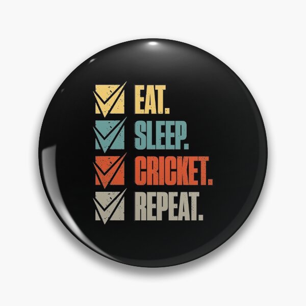 Item preview, Eat Sleep Cricket Repeat Funny Sport designed and sold by artworkbyrihen.