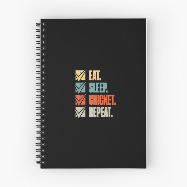 Item preview, Eat Sleep Cricket Repeat Funny Sport designed and sold by artworkbyrihen.