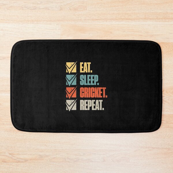 Item preview, Eat Sleep Cricket Repeat Funny Sport designed and sold by artworkbyrihen.