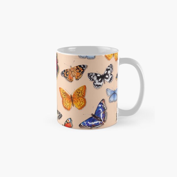 Butterflies on warm terracotta Classic Mug