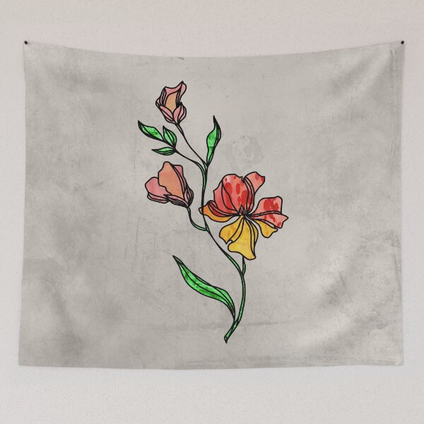 Item preview, abstract flower on a beige background. decorating, interiors designed and sold by jayne0524.