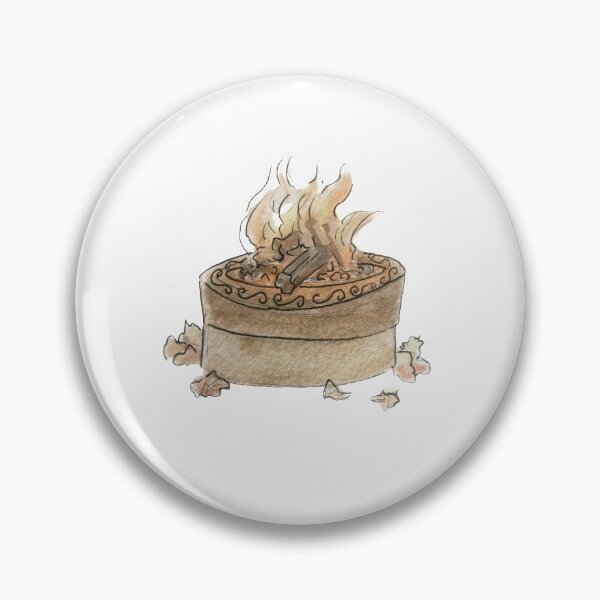 Item preview, Golden Bonfire Illustration in Watercolor designed and sold by Regan Ralston.