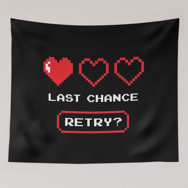 Item preview, Retro gaming design with remaining lives heart - black designed and sold by Crafteez.