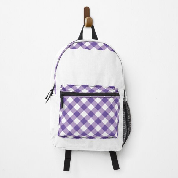 Item preview, Trendy Bright Purple and White Cute Gingham Pattern designed and sold by GODS4US.