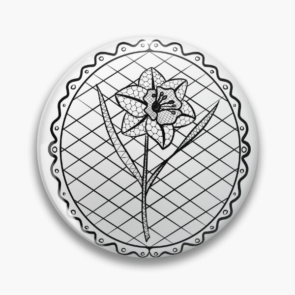 Item preview, Tattoo Line Drawing Of A Daffodil  designed and sold by forfun-art.