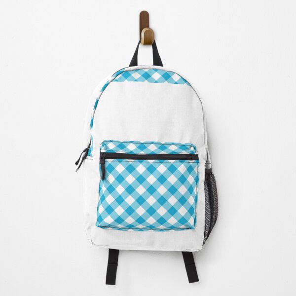 Item preview, Trendy Bright Aqua Blue and White Cute Gingham Pattern designed and sold by GODS4US.