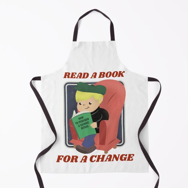 Item preview, read a book funny dark humour design featuring a kid with a satanic book designed and sold by PabsCellaneous.