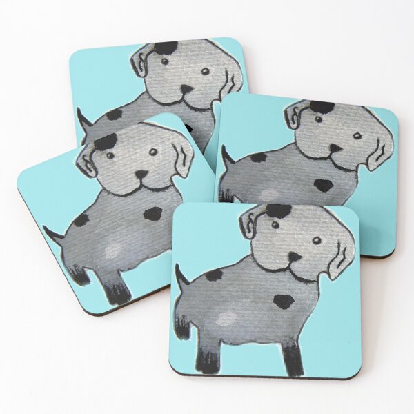 Item preview, Spotted puppy watercolor painting designed and sold by JoAnnFineArt.