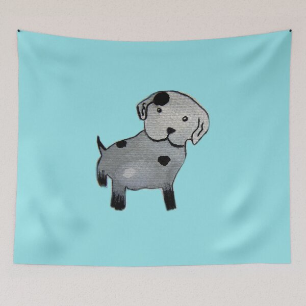 Item preview, Spotted puppy watercolor painting designed and sold by JoAnnFineArt.