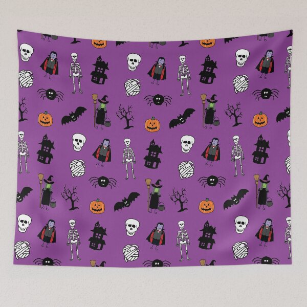 Item preview, Cute Halloween Purple Pattern designed and sold by DanandDee.