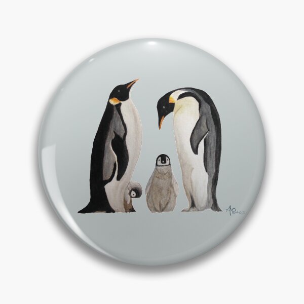 Artikelvorschau, Aquarell-Pinguin-Familie entworfen und verkauft von Angeles M. Pomata.