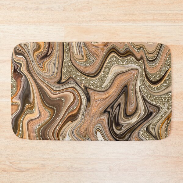 Item preview, Golden Marble Swirls with Glitter designed and sold by WisdomInspired.