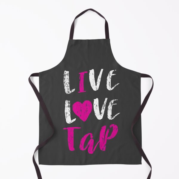 Item preview, Live Love Tap with pink heart. tap dancing design on black. The best fun gift for any dancer! tap dance art, #tapdanceart, tap fam designed and sold by TAP-DANCE-ART.