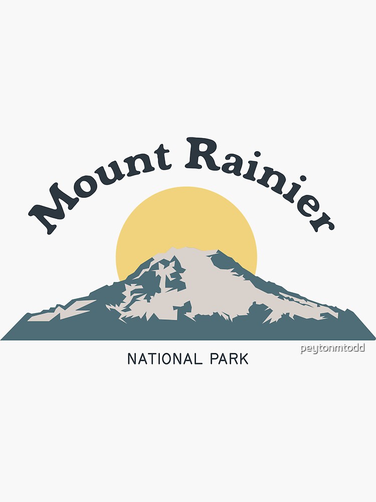 "Mount Rainier National Park" Sticker for Sale by peytonmtodd Redbubble