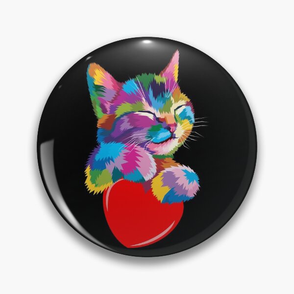 Artikelvorschau, Cat Cute Kitten Lovers Kitty Bunte Pop-Art entworfen und verkauft von Zeelicious Designs.