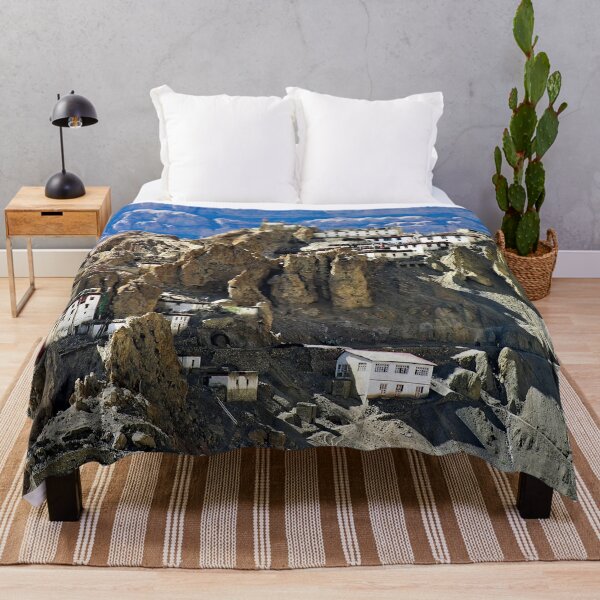 Item preview, Picturesque Tibetan Mountain Buddhist Monastery, Himalayan Landscape designed and sold by worldways.