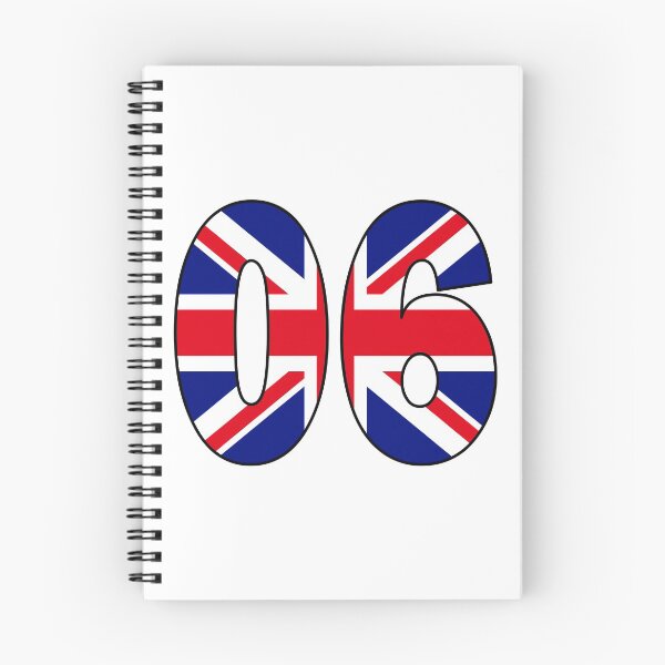 Item preview, Number 06 with UK flag on the background designed and sold by AllShirts21.