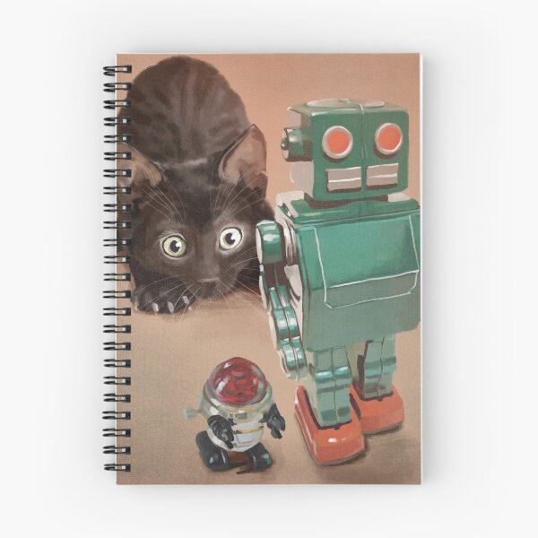 Item preview, Kitten and Retro Robots designed and sold by lobsterphone.