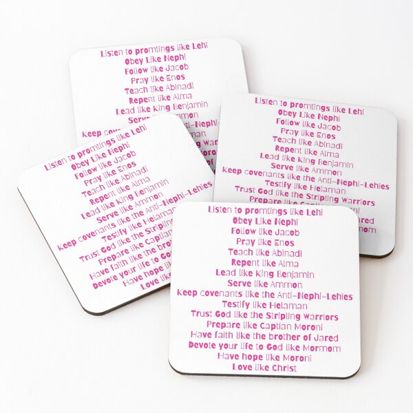 Item preview, Be like the Book of Mormon Heroes - pink designed and sold by Heather Walton.
