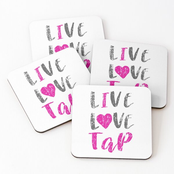Item preview, Live Love Tap with pink heart. tap dancing design. The best fun gift for any dancer! tap dance art, #tapdanceart, tap fam designed and sold by TAP-DANCE-ART.