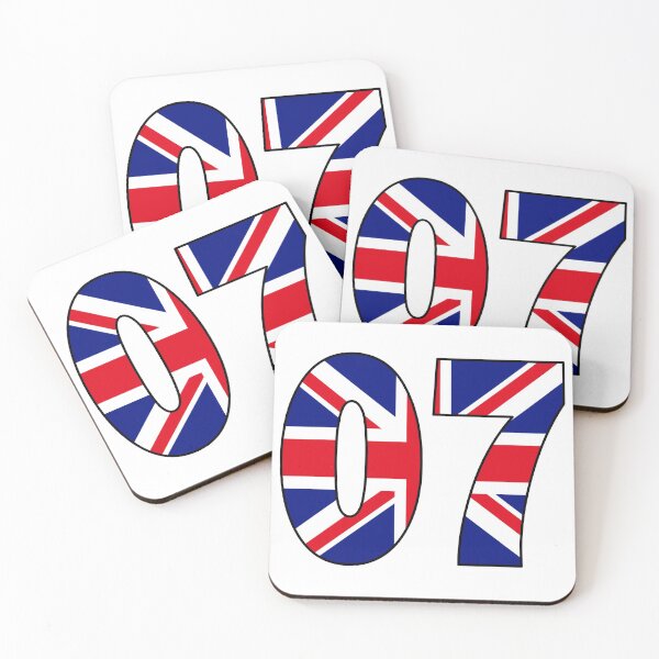 Item preview, Number 07 with UK flag on the background designed and sold by AllShirts21.