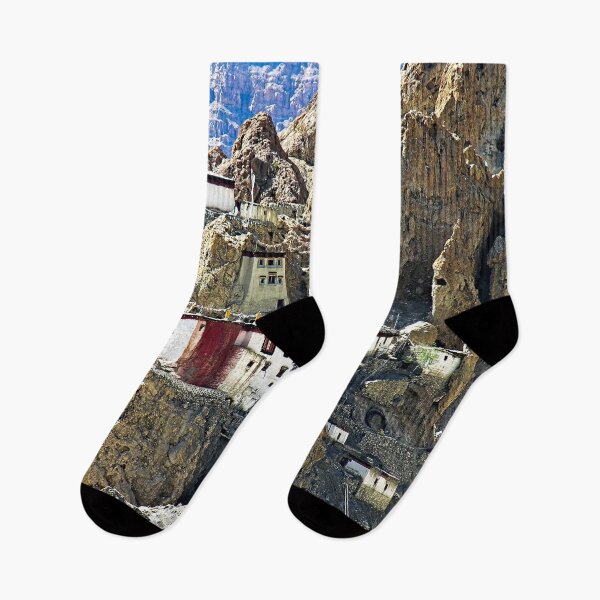 Item preview, Picturesque Mountain Tibetan Buddhist Monastery, Himalayan Landscape designed and sold by worldways.