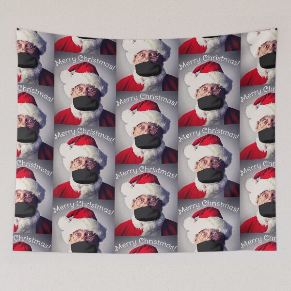 Item preview, Happy 2021 says Santa Claus with a face mask designed and sold by My-Queens-Store.