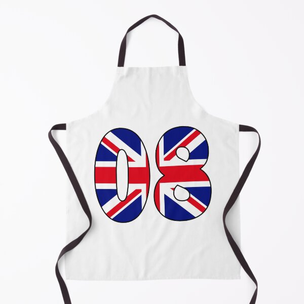 Item preview, Number 08 with UK flag on the background designed and sold by AllShirts21.