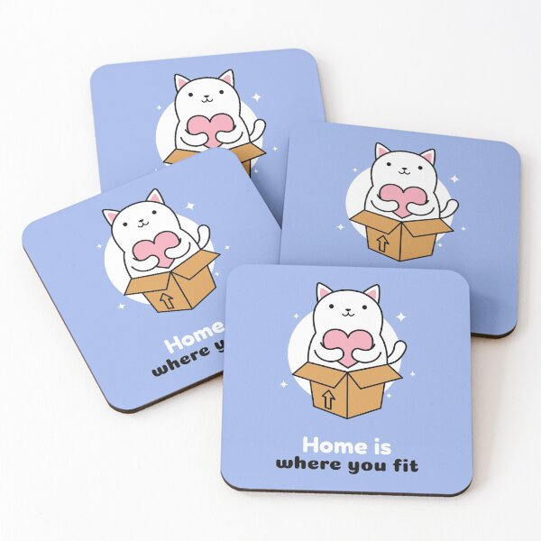 Item preview, HOME IS WHERE YOU FIT CUTE CAT designed and sold by SimplyAverage.